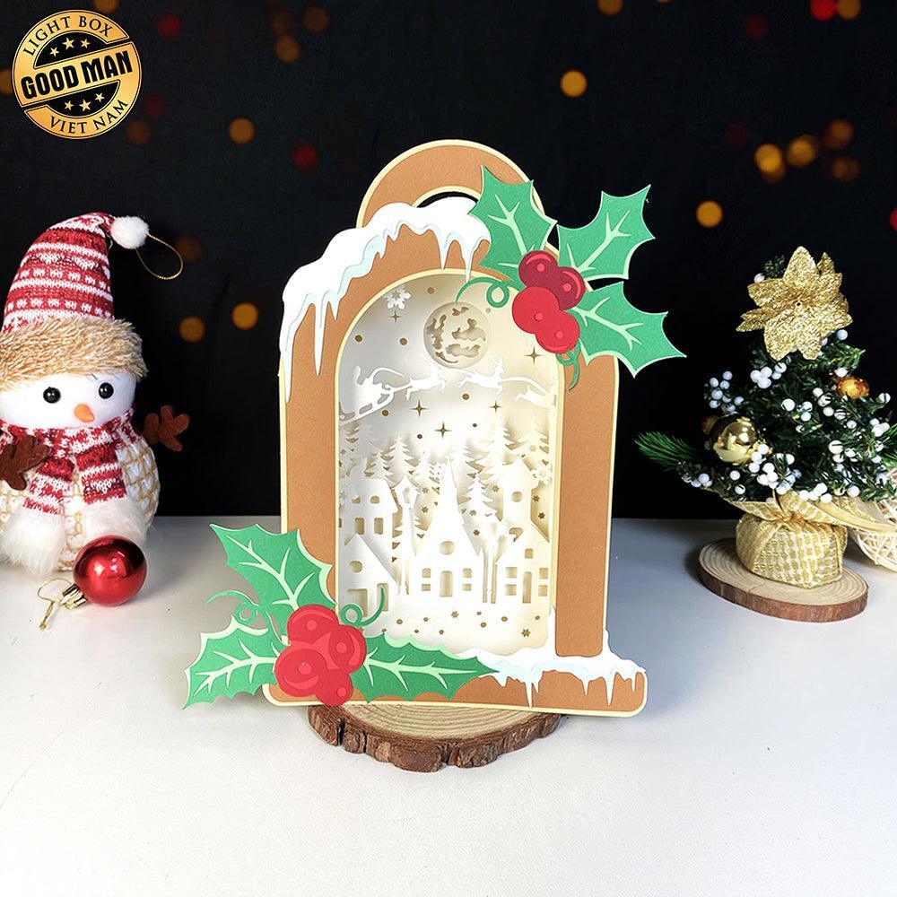 Christmas Snowman - 3D Ornament Lantern File - Cricut File - LightBoxGoodMan