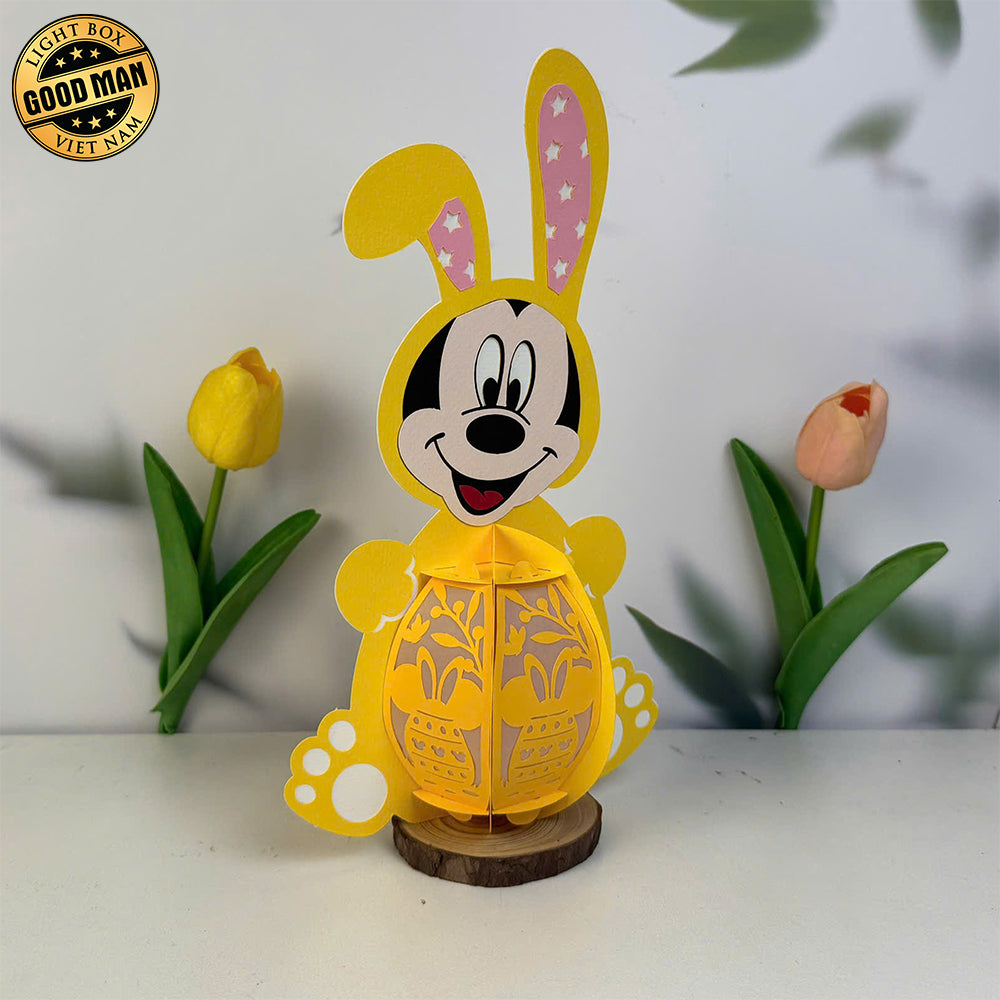 Mickey Easter - Easter Disney Mouse 3D Lantern File - Cricut File - LightBoxGoodMan