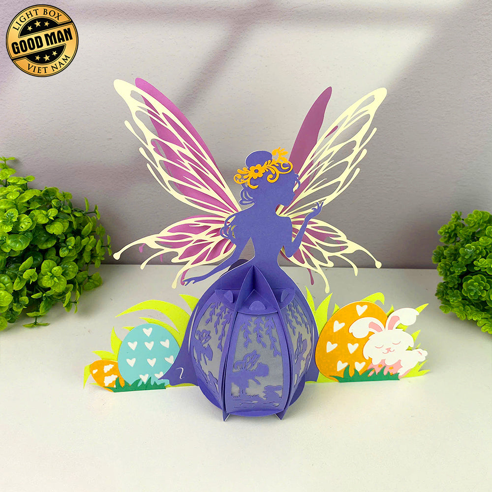 Fairy Easter - 3D Easter Fairy Lantern File - Cricut File 2 - LightBoxGoodMan