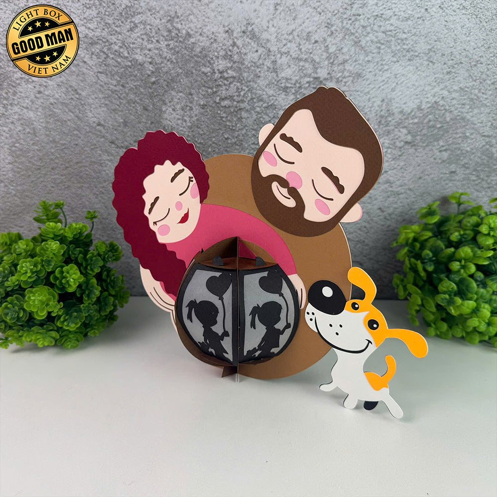 Family - Family Themed 3D Lantern File - Cricut File 1 - LightBoxGoodMan