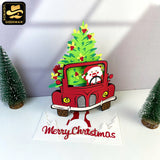 Truck Christmas - 3D Christmas Pop-up Card File - Cricut File 2 - LightBoxGoodMan
