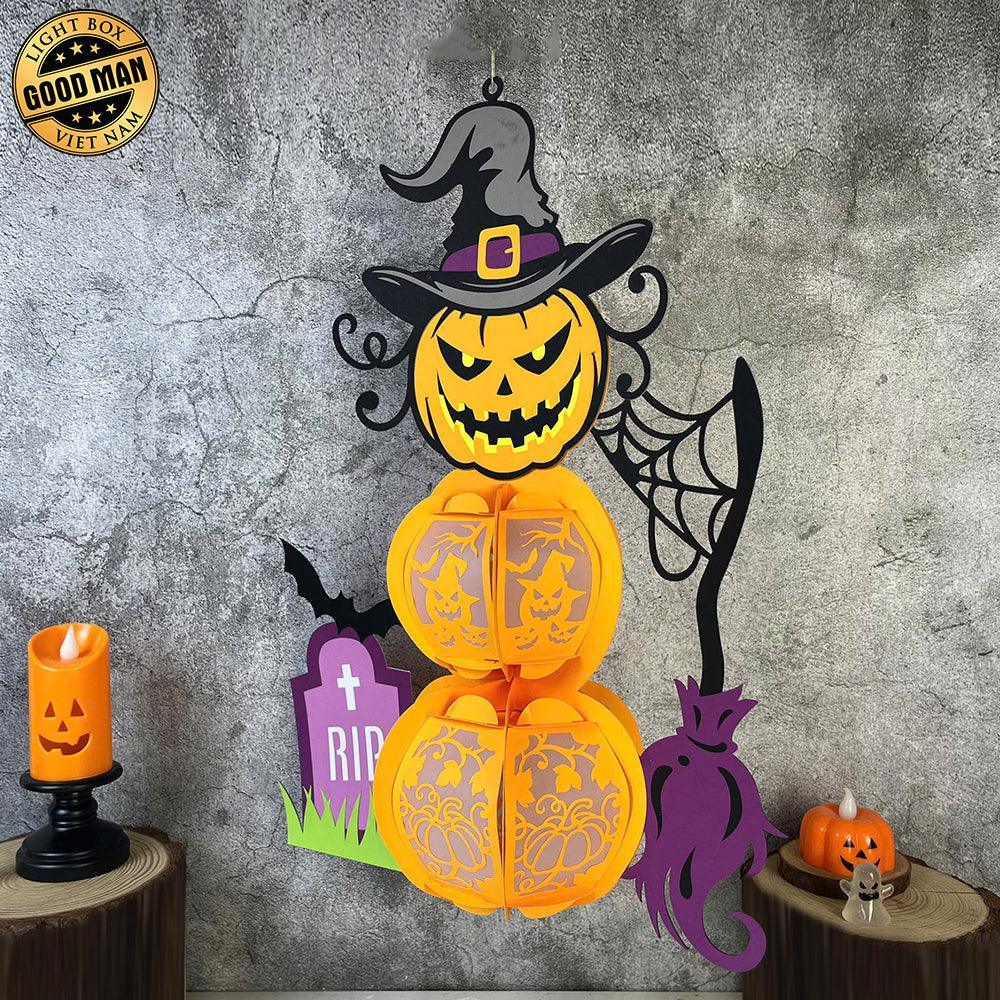 Jack O'Lantern - 3D Pumpkin Lantern File - Cricut File 2 - LightBoxGoodMan