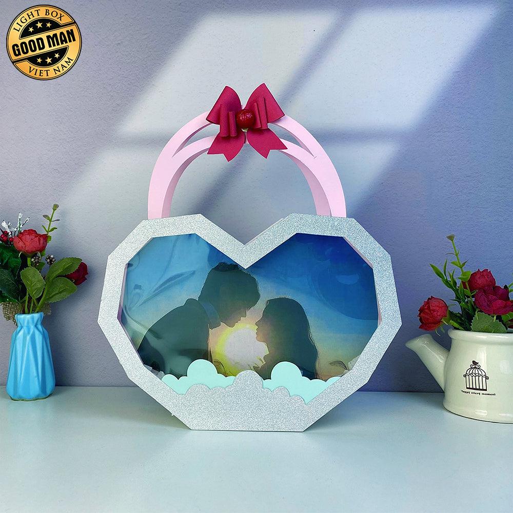 Mouse Couple - Paper Cut Gift Basket Light Box File - Cricut File 1 - LightBoxGoodMan