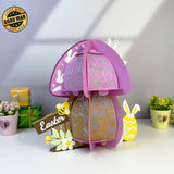 Easter Mushroom - 3D Easter Mushroom Lantern File - Cricut File 1 - LightBoxGoodMan
