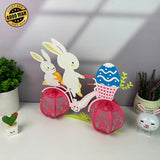 Bike Easter - Easter Bike 3D Lantern File - Cricut File - LightBoxGoodMan