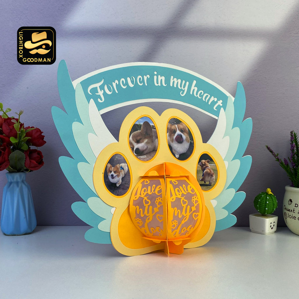 Memorial Pet Dog - 3D Memorial Lantern File - Cricut File 1 - LightBoxGoodMan