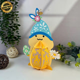 Funny Easter Gnome - Easter Gnome 3D Lantern File - Cricut File 2 - LightBoxGoodMan