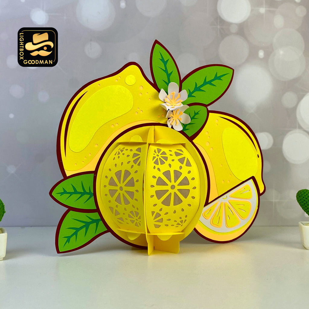 Lantern Lemon - 3D Lantern File - Cricut File 1 - LightBoxGoodMan