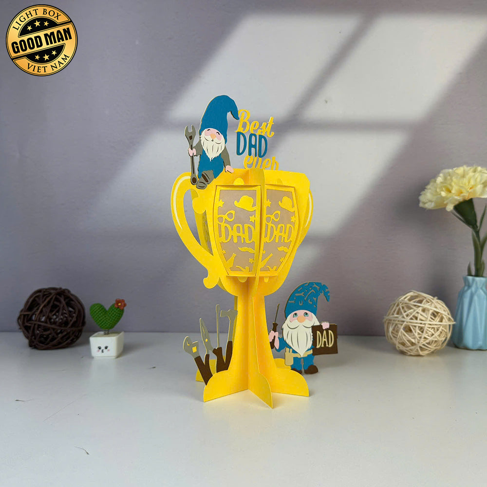 Father's Trophy 3 - Father's Day Themed 3D Lantern File - Cricut File 1 - LightBoxGoodMan