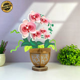 Orchid - 3D Flower Pot Lantern File - Cricut File 1 - LightBoxGoodMan