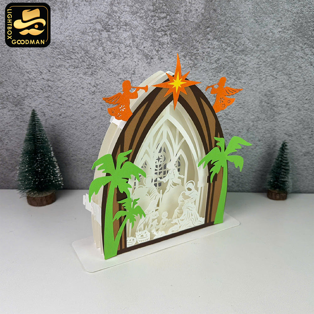 Nativity 3 - 3D Nativity Pop-up File - Cricut File 1 - LightBoxGoodMan