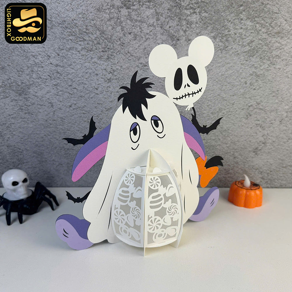 Eeyore Halloween - Winnie The Pooh Themed 3D Halloween Lantern File - Cricut File 1 - LightBoxGoodMan