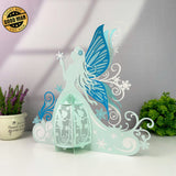 Winter Fairy - 3D Four Season Fairy Lantern File - Cricut File 1 - LightBoxGoodMan