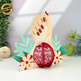 Hand In Hand - Mother's Day Themed 3D Lantern File - Cricut File 1 - LightBoxGoodMan