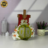 He Is Risen - 3D Easter Lantern File - Cricut File 1 - LightBoxGoodMan