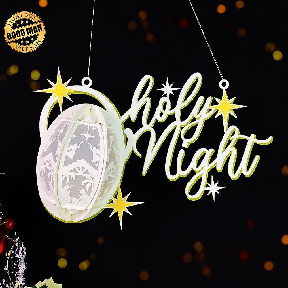 OH HOLY NIGHT - 3D Christmas Lantern File - Cricut File - LightBoxGoodMan