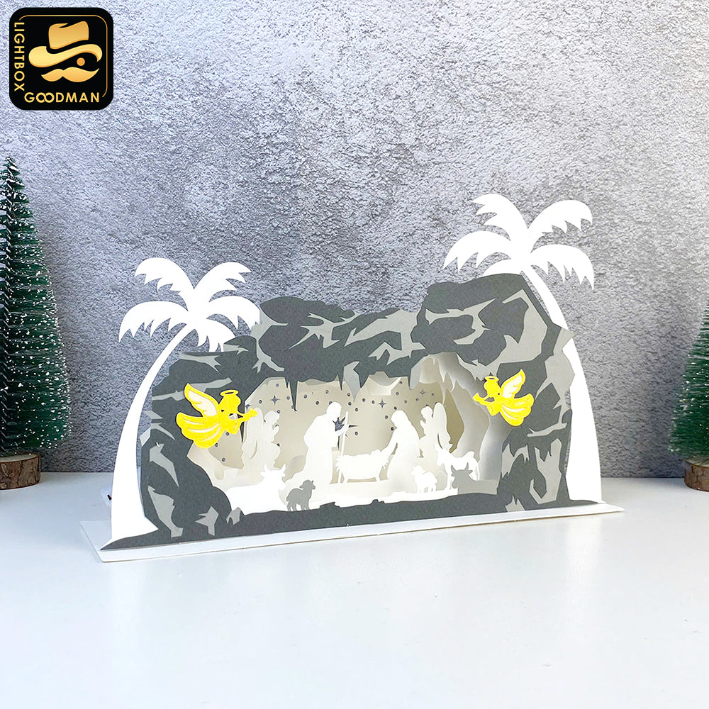 Nativity 1 - 3D Nativity Pop-up File - Cricut File 1 - LightBoxGoodMan
