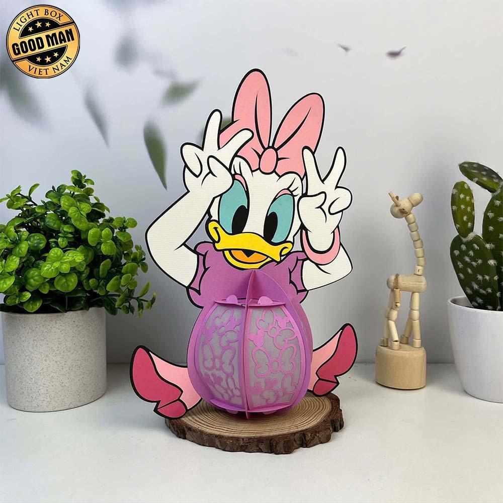 Daisy - Daisy Duck 3D Papercut Lantern File - Cricut File 1 - LightBoxGoodMan