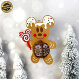 Gingerbread Mickey - 3D Christmas Lantern File - Cricut File 1 - LightBoxGoodMan