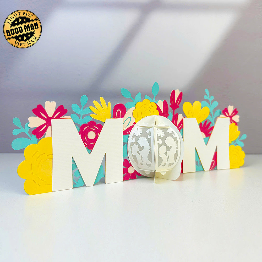 MOM - Mother's Day Themed 3D Lantern File - Cricut File 1 - LightBoxGoodMan
