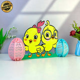 Chicken Easter - Easter Chick 3D Lantern File - Cricut File 2 - LightBoxGoodMan