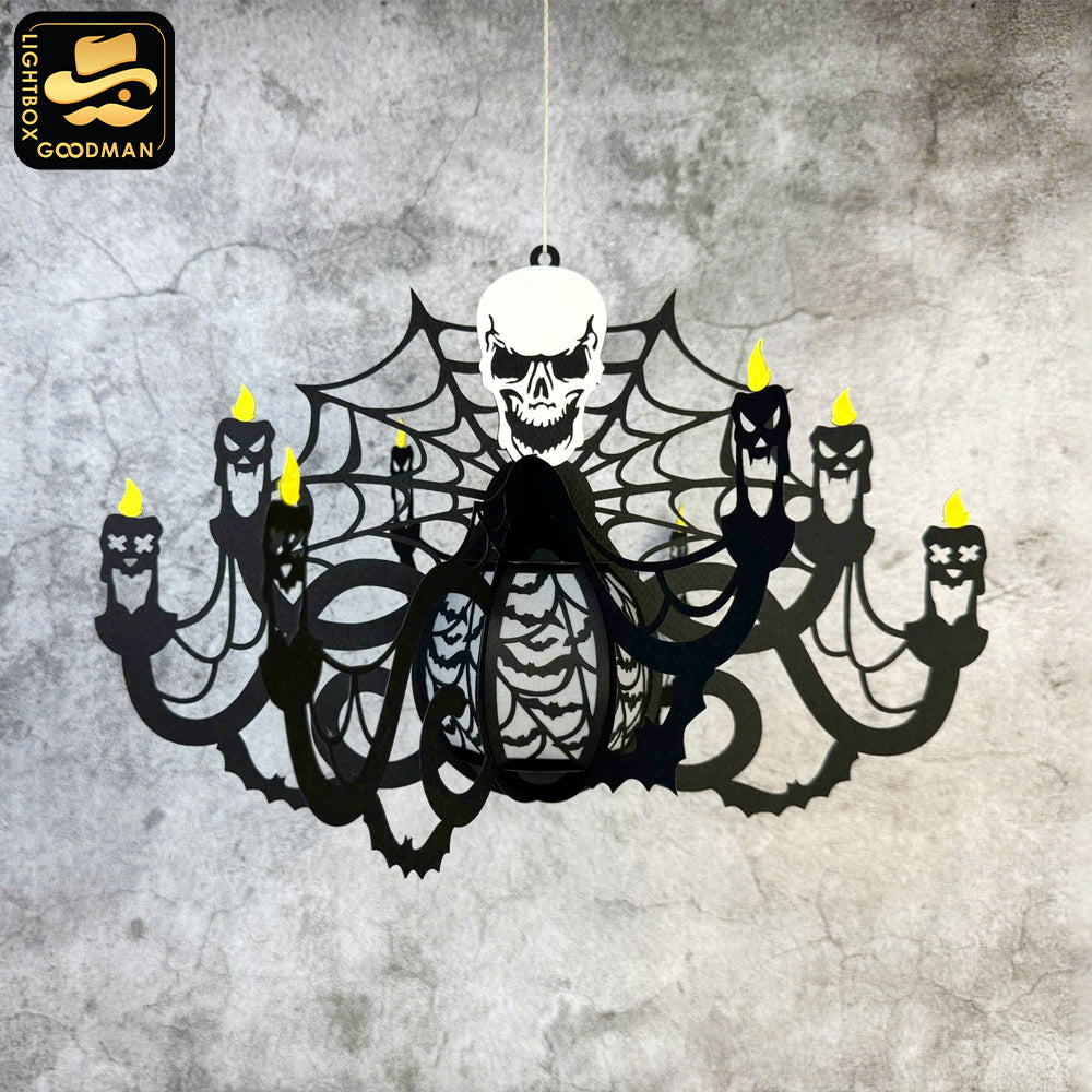 Halloween Chandelier 2 - 3D Halloween Candles Lantern File - Cricut File - LightBoxGoodMan