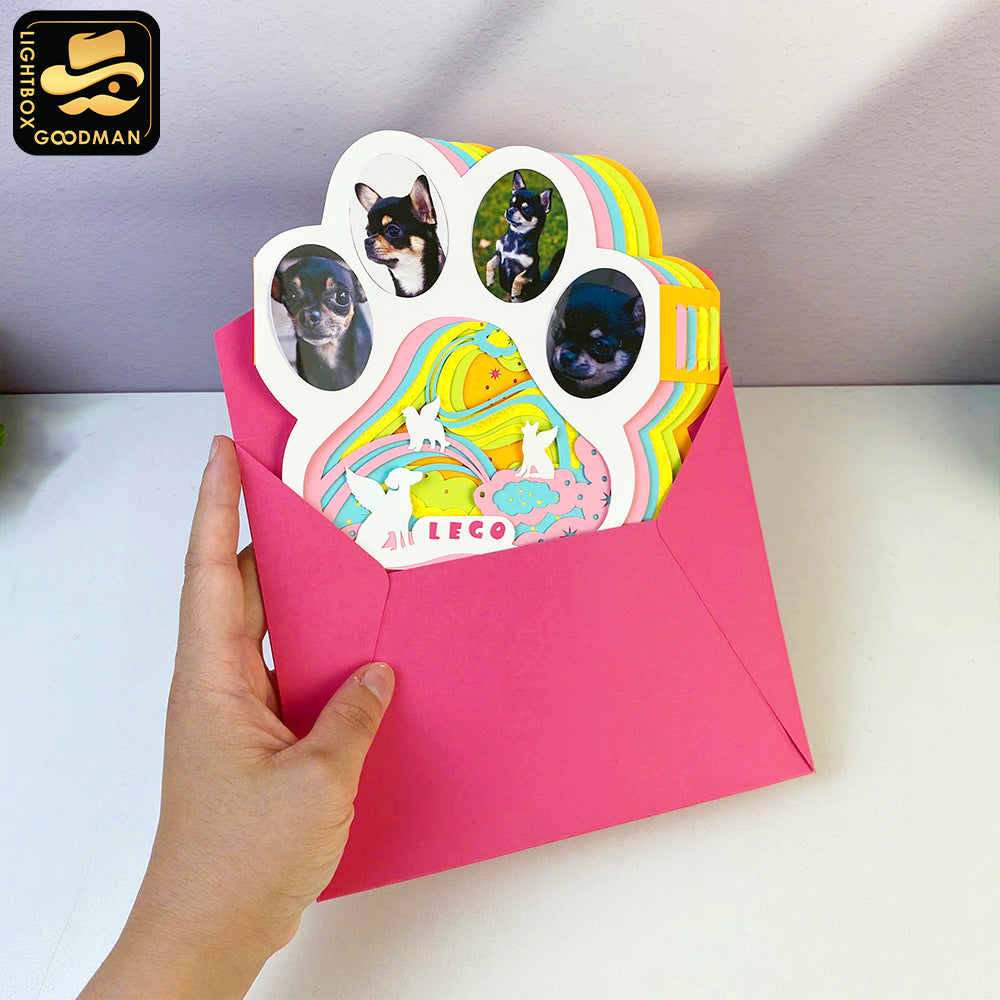 Memorial Pet Dog - 3D Memorial Pop-up Card File - Cricut File 1 - LightBoxGoodMan