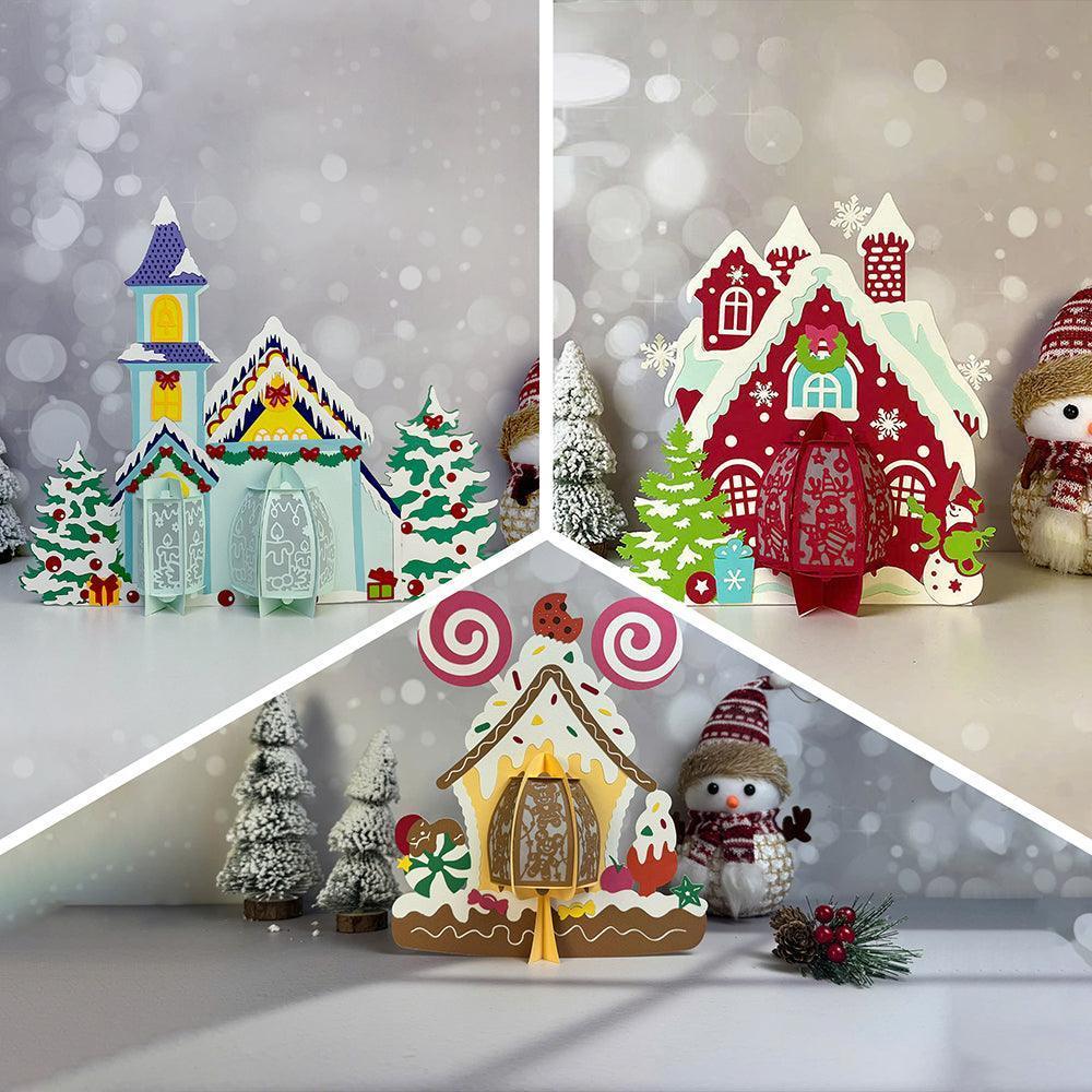 Pack 3 Different Xmas Lantern 16 - 3D Christmas Lantern File - Cricut File - LightBoxGoodMan