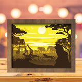 Africa Landscape 1 – Paper Cut Light Box File - Cricut File - 8x10 inches - LightBoxGoodMan - LightboxGoodman
