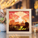 Africa Landscape 2 – Paper Cut Light Box File - Cricut File - 8x8 inches - LightBoxGoodMan - LightboxGoodman