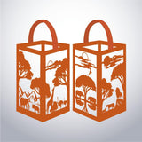 Africa Landscape - Paper Cut Lantern File - Cricut File - 10x16cm - LightBoxGoodMan - LightboxGoodman