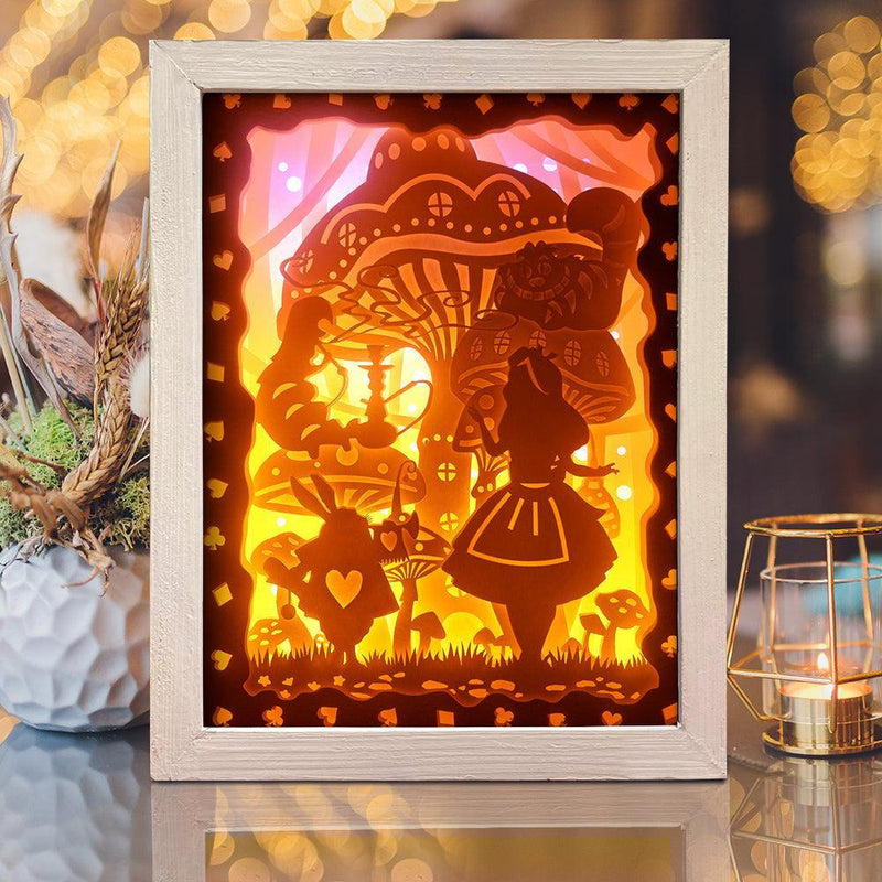 Alice 4 - Paper Cut Light Box File - Cricut File - 8x10 inches - LightBoxGoodMan - LightboxGoodman
