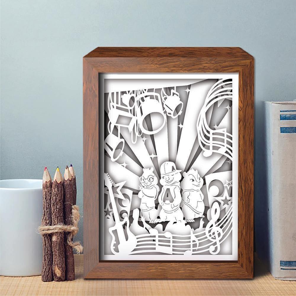 Alvin And The Chipmunks 1 - Paper Cut Light Box File - Cricut File - 8x10 inches - LightBoxGoodMan - LightboxGoodman