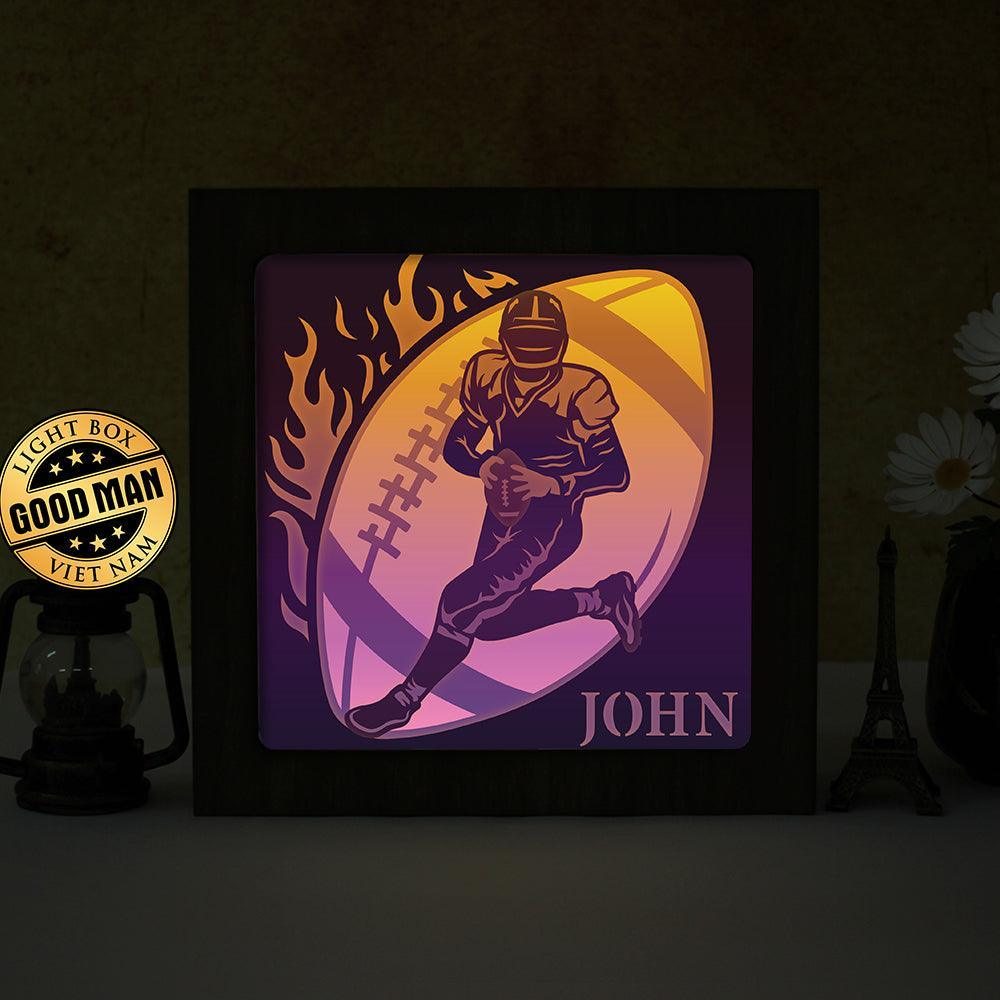 American Football 4 – Paper Cut Light Box File - Cricut File - 20x20cm - LightBoxGoodMan - LightboxGoodman