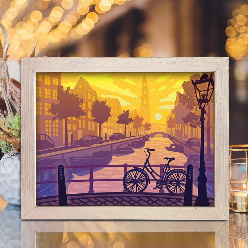 Amsterdam - Paper Cut Light Box File - Cricut File - 20x26cm - LightBoxGoodMan - LightboxGoodman