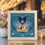 Angel Wings Memorial 2 – Personalized Papercut Lightbox File - 8x8