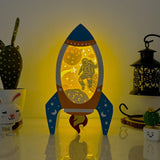 Astronaut 1 - Rocket Papercut Lightbox File - 8.8x5.4" - Cricut File - LightBoxGoodMan - LightboxGoodman