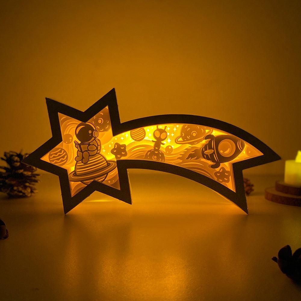 Astronaut - Paper Cut Star Light Box File - Cricut File - 28x13.7cm - LightBoxGoodMan - LightboxGoodman