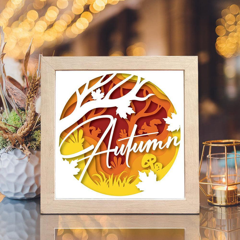 Autumn 2 – Paper Cut Light Box File - Cricut File - 20x20cm - LightBoxGoodMan - LightboxGoodman
