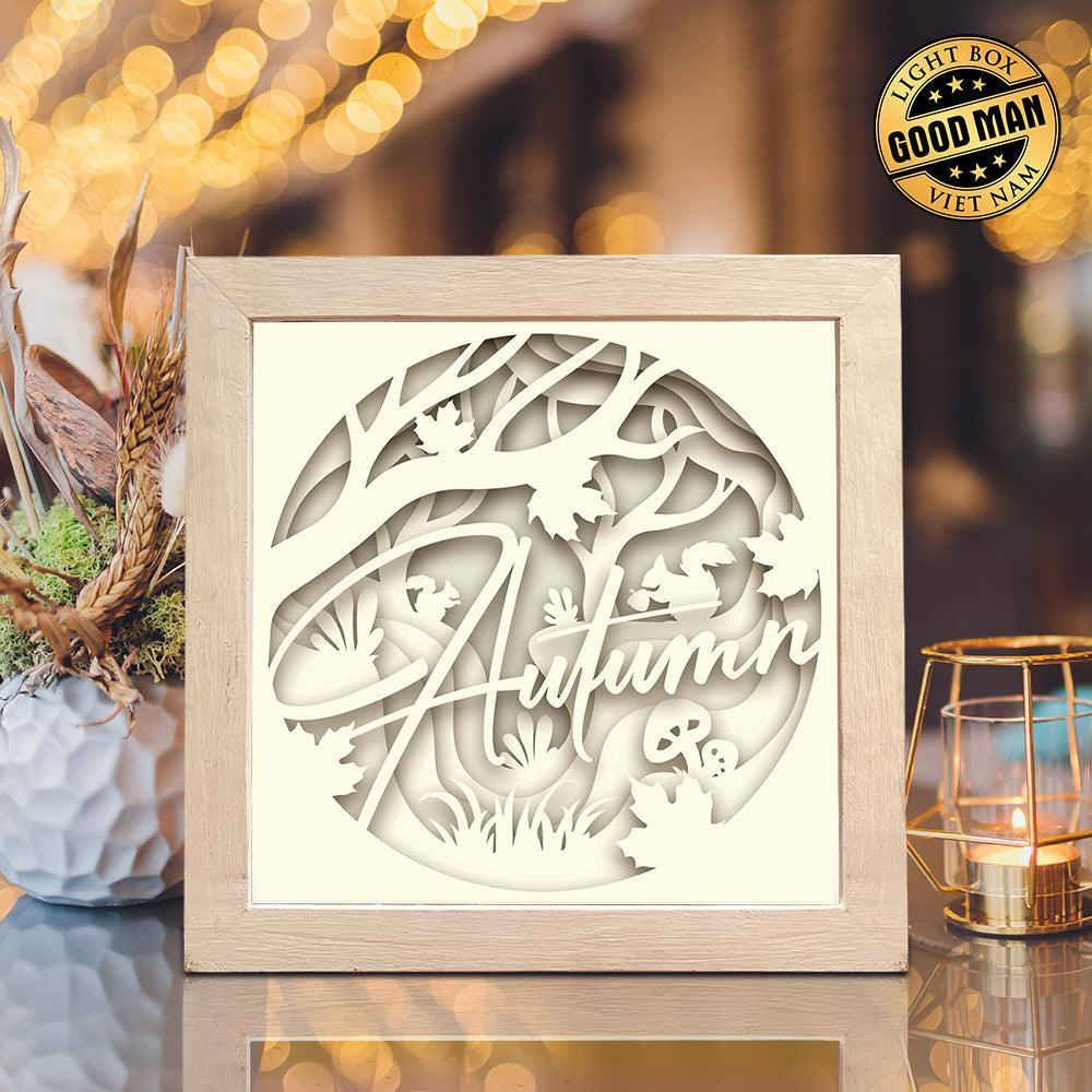 Autumn 2 – Paper Cut Light Box File - Cricut File - 20x20cm - LightBoxGoodMan - LightboxGoodman