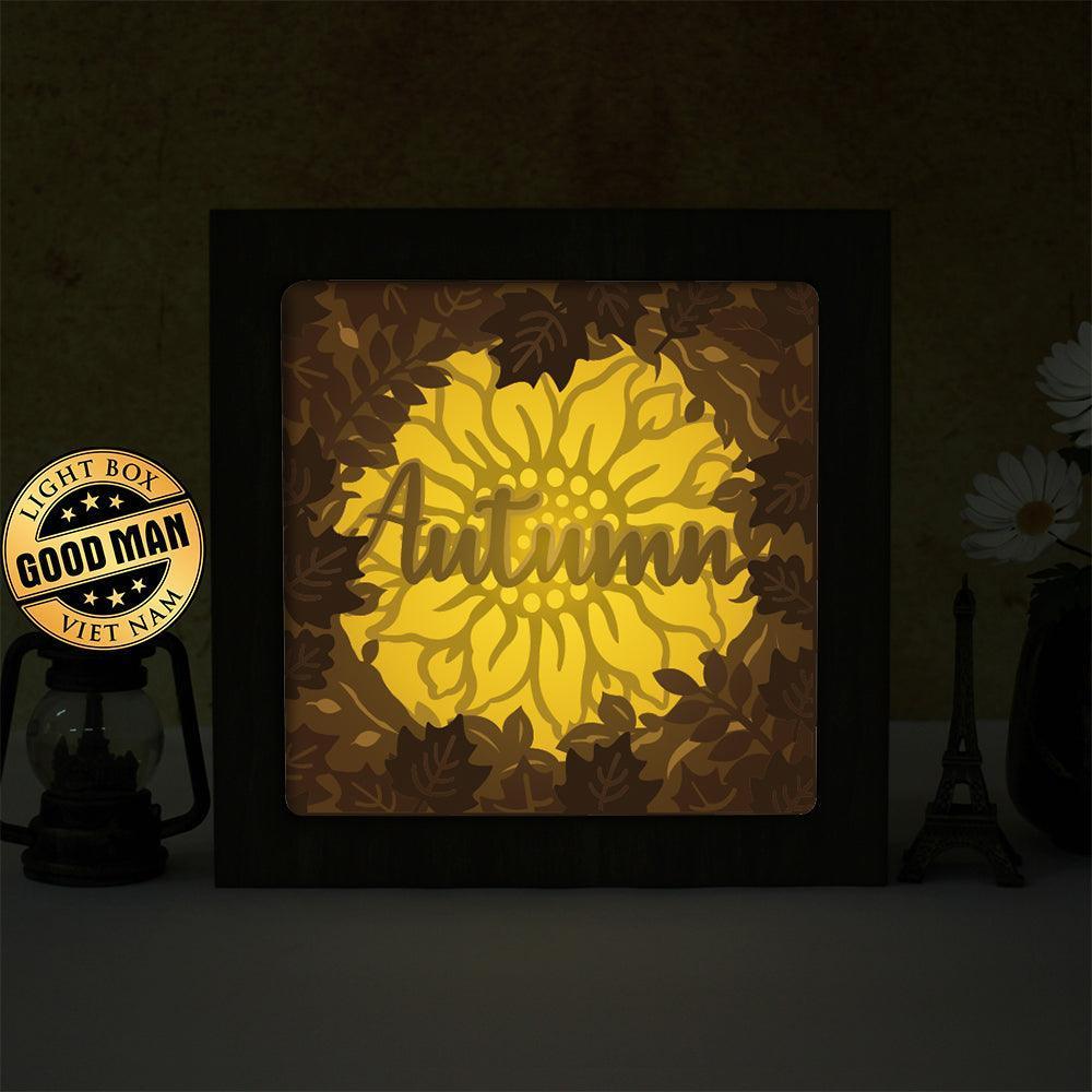 Autumn – Paper Cut Light Box File - Cricut File - 20x20cm - LightBoxGoodMan - LightboxGoodman