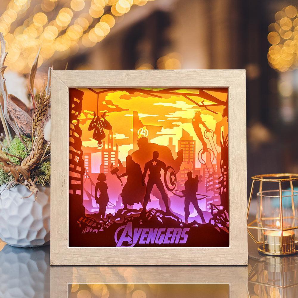 Avengers 1 Square - Paper Cut Light Box File - Cricut File - 8x8 inches - LightBoxGoodMan - LightboxGoodman