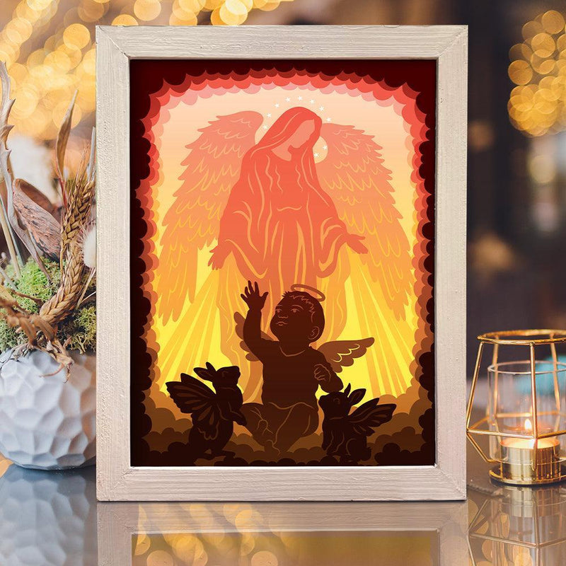 Baby Memorial – Paper Cut Light Box File - Cricut File - 8x10 inches - LightBoxGoodMan - LightboxGoodman