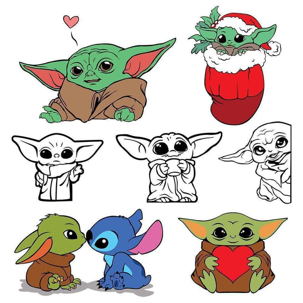 Baby Yoda - Cricut File - Svg, Png, Dxf, Eps - LightBoxGoodMan