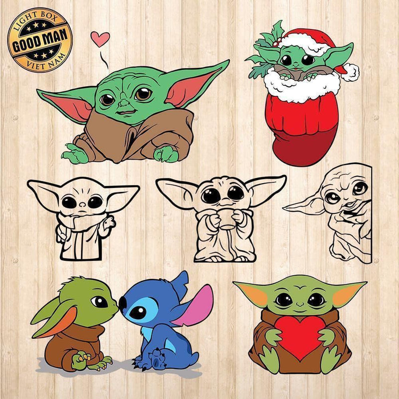 Baby Yoda - Cricut File - Svg, Png, Dxf, Eps - LightBoxGoodMan - LightboxGoodman