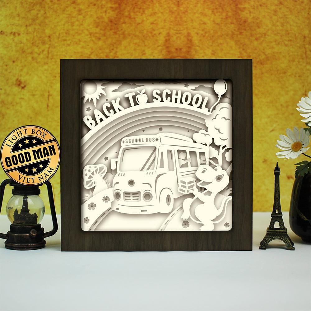 Back To School 3 – Paper Cut Light Box File - Cricut File - 20x20cm - LightBoxGoodMan - LightboxGoodman