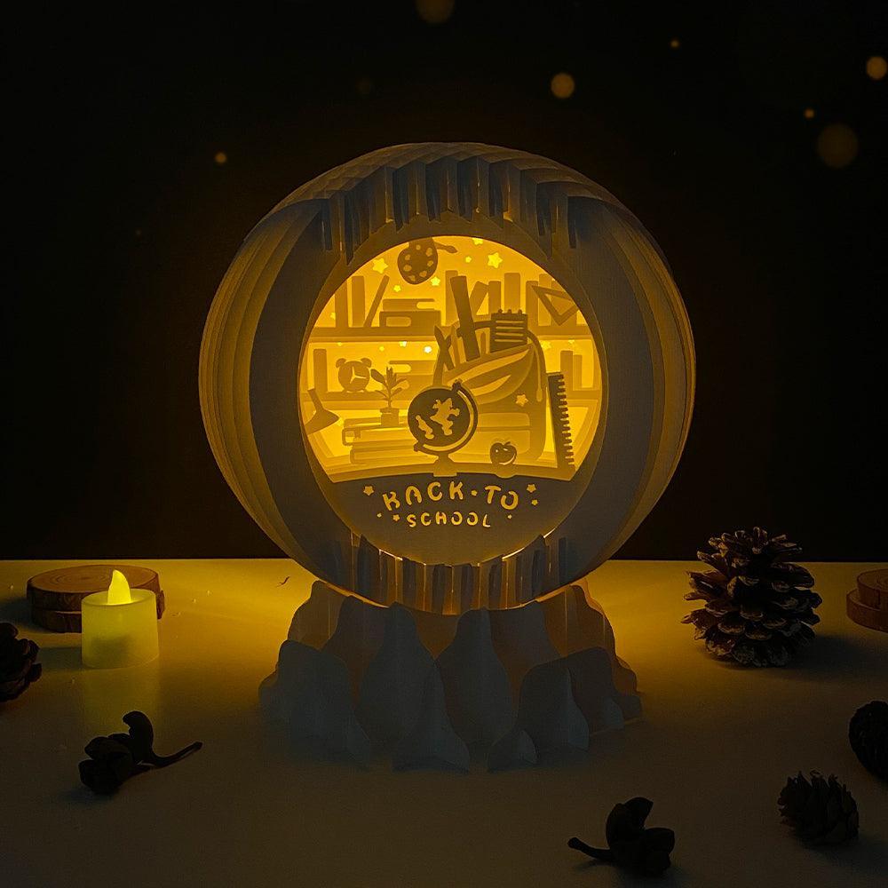 Back To School - 3D Pop-up Light Box Globe File - Cricut File - LightBoxGoodMan - LightboxGoodman