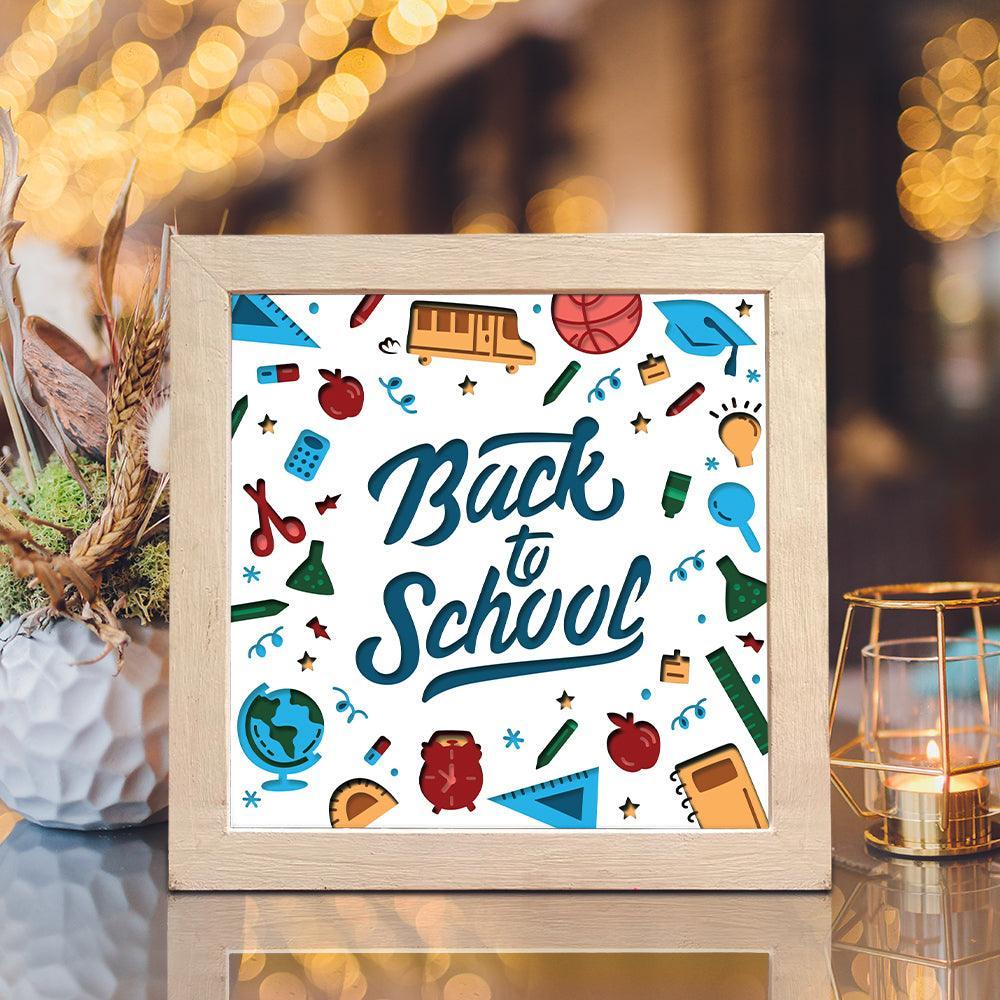Back To School 6 – Paper Cut Light Box File - Cricut File - 20x20cm - LightBoxGoodMan - LightboxGoodman