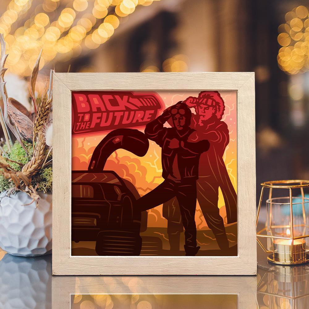 Back to the Future - Paper Cut Light Box File - Cricut File - 8x8 inches - LightBoxGoodMan - LightboxGoodman