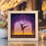 Ballet 1 Square – Paper Cut Light Box File - Cricut File - 20x20cm - LightBoxGoodMan - LightboxGoodman